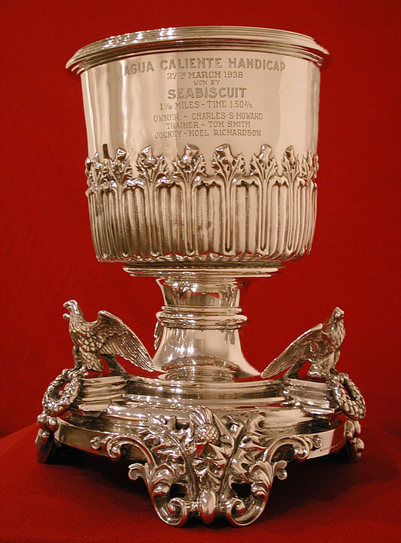 2002.8: Agua Caliente Handicap, 1938, won by Seabiscuit, Gift: Lt. Col. Mike Howard 