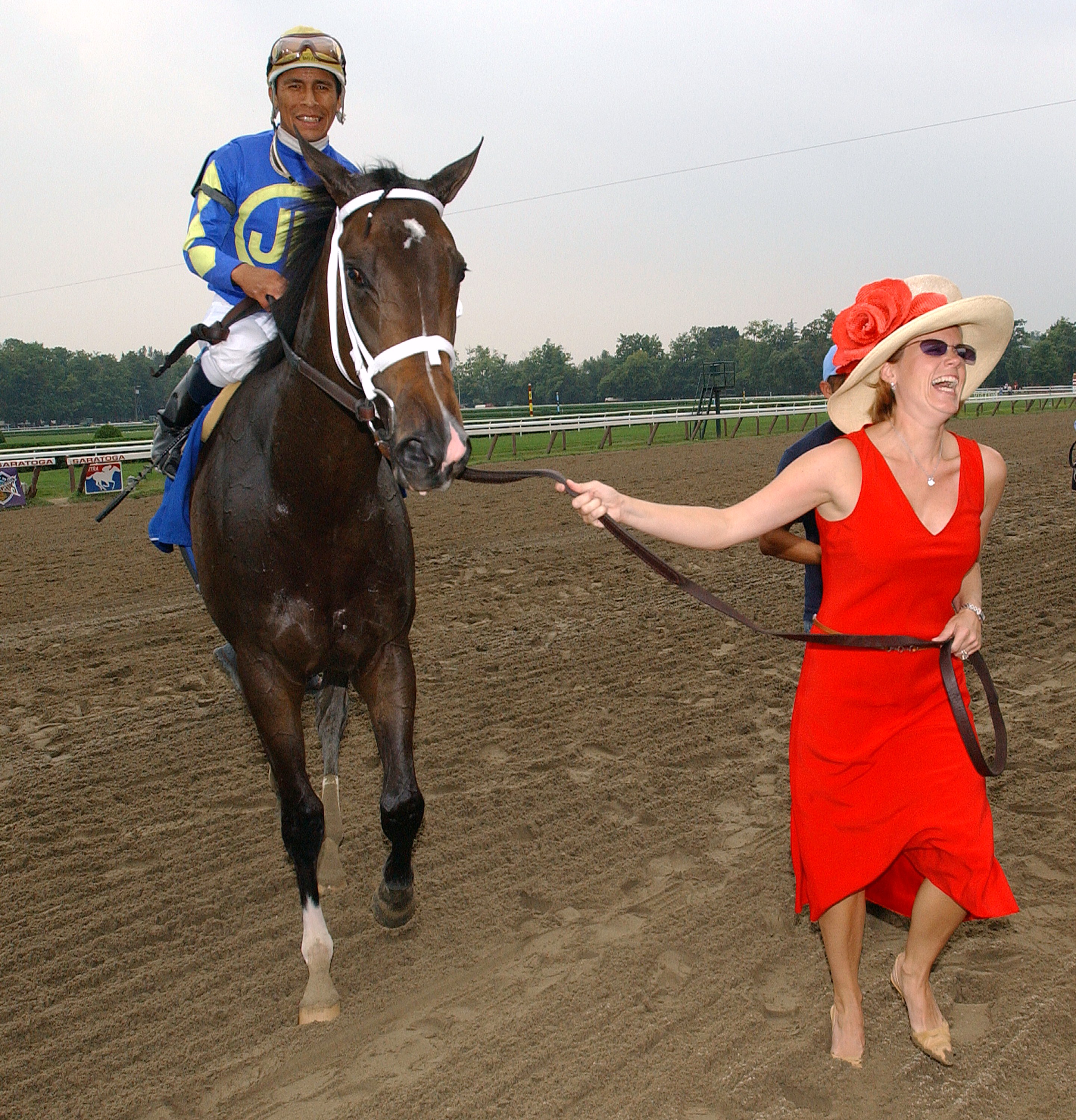 Ashado after winning the 2003 Spinaway at Saratoga Race Course (NYRA)
