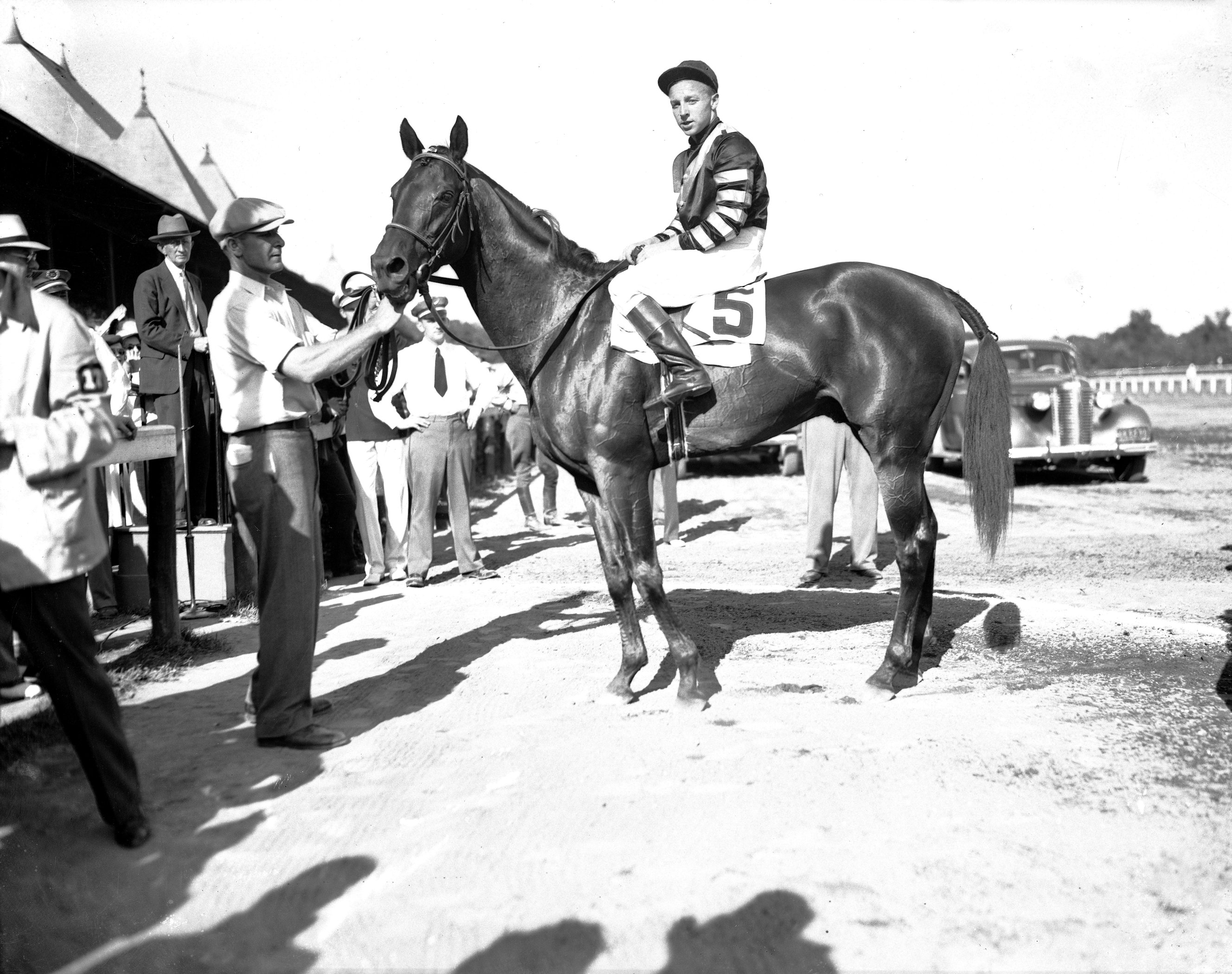 War Admiral with Wayne Wright up (Keeneland Library Cook Collection)