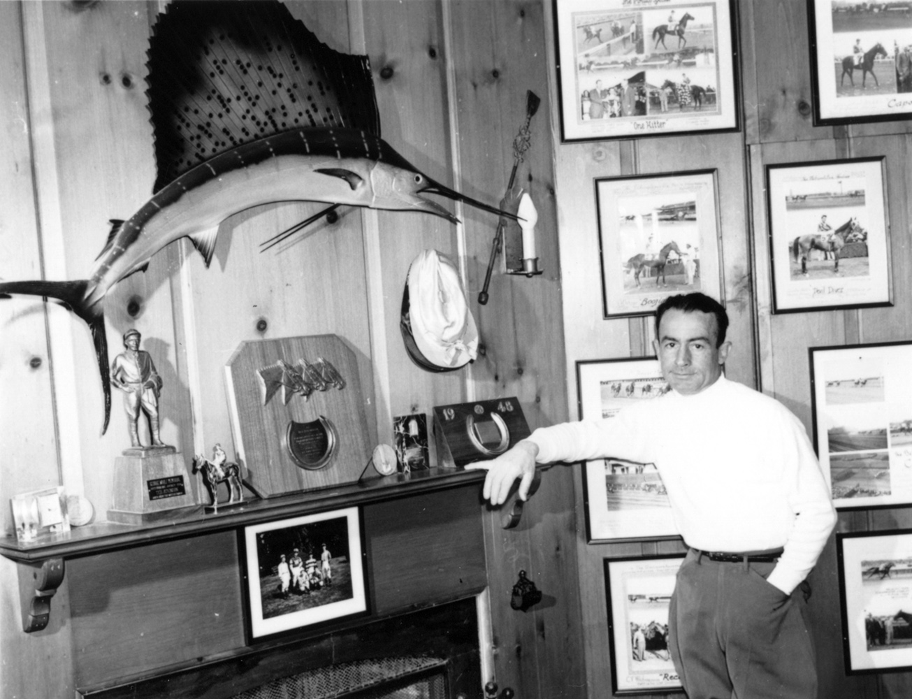Ted Atkinson at home in 1957 (Museum Collection)