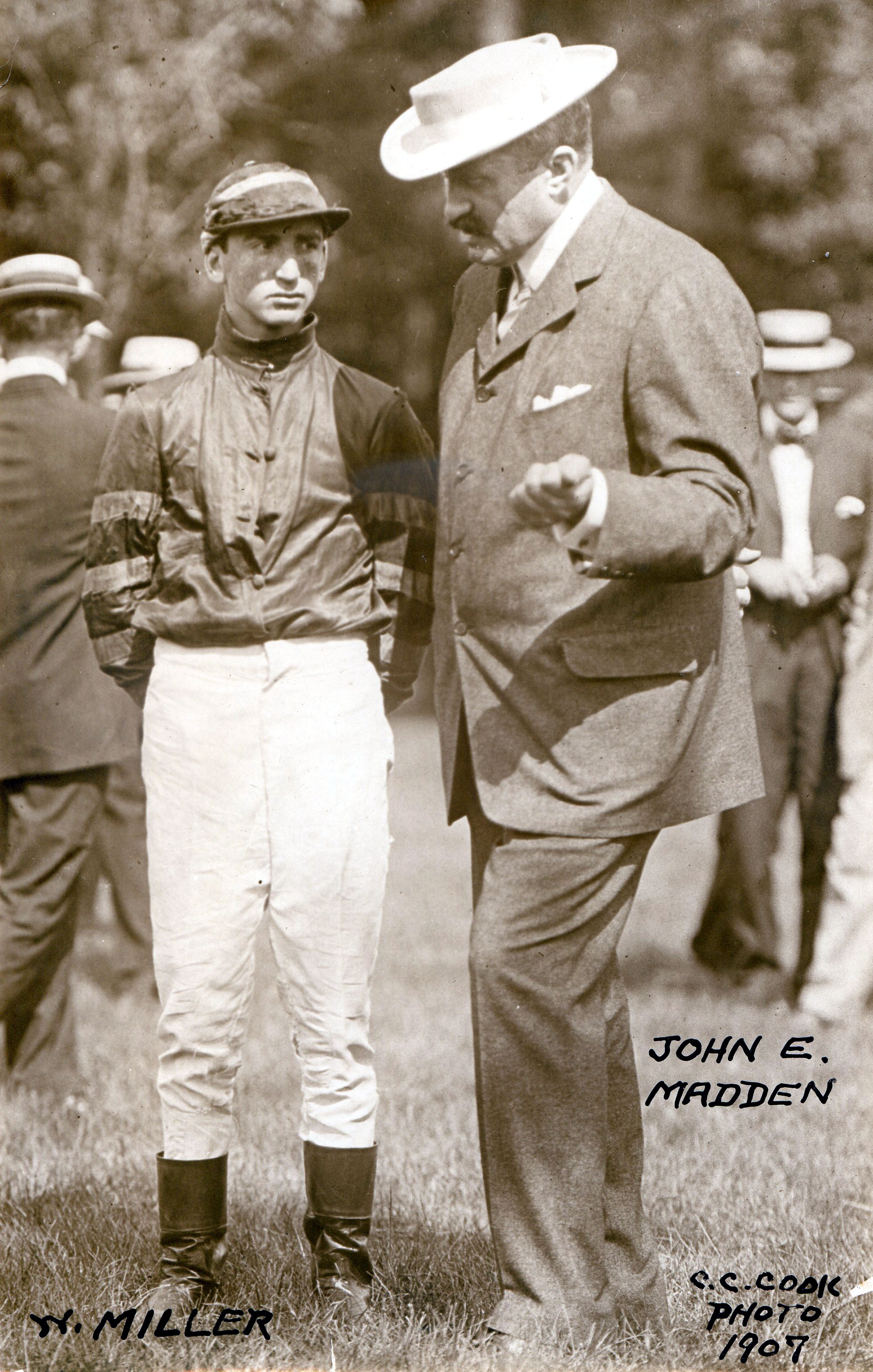 Walter Miller with trainer John E. Madden in 1907 (C. C. Cook/Museum Collection)