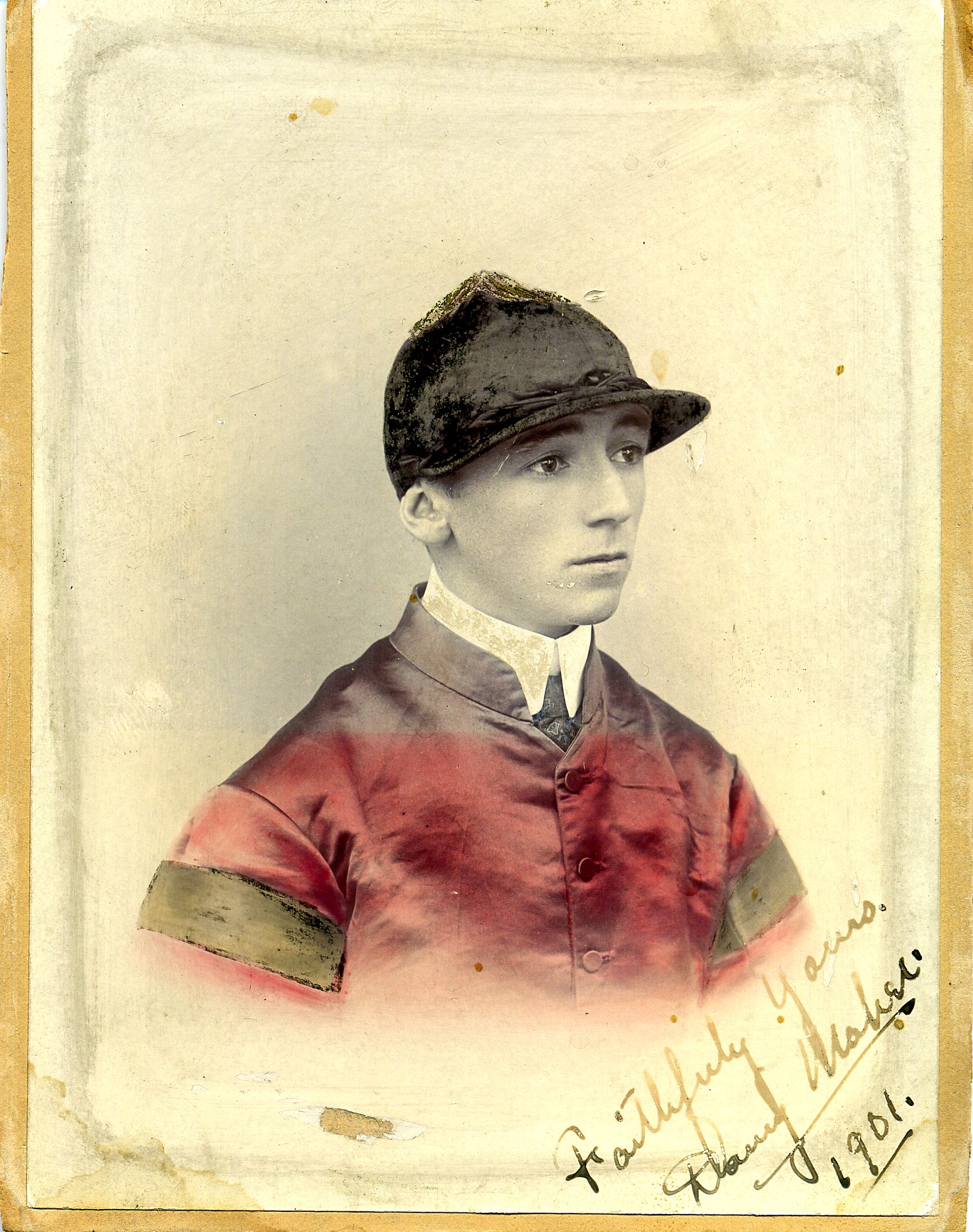 Colorized photograph of Daniel Maher, signed in 1901 (Museum Collection)