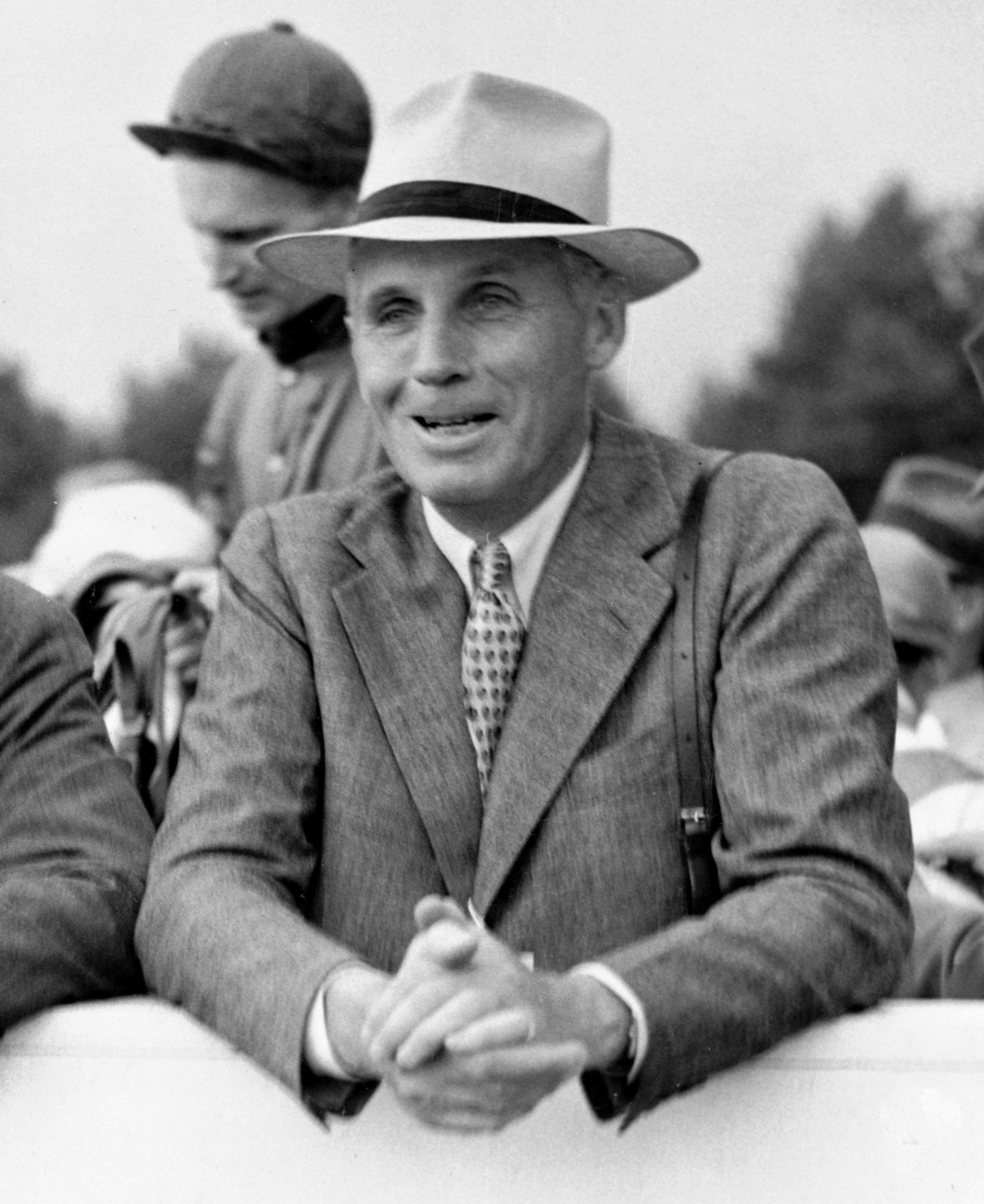 George D. Widener, Jr at the White March Races, September 1941 (Keeneland Library Morgan Collection)