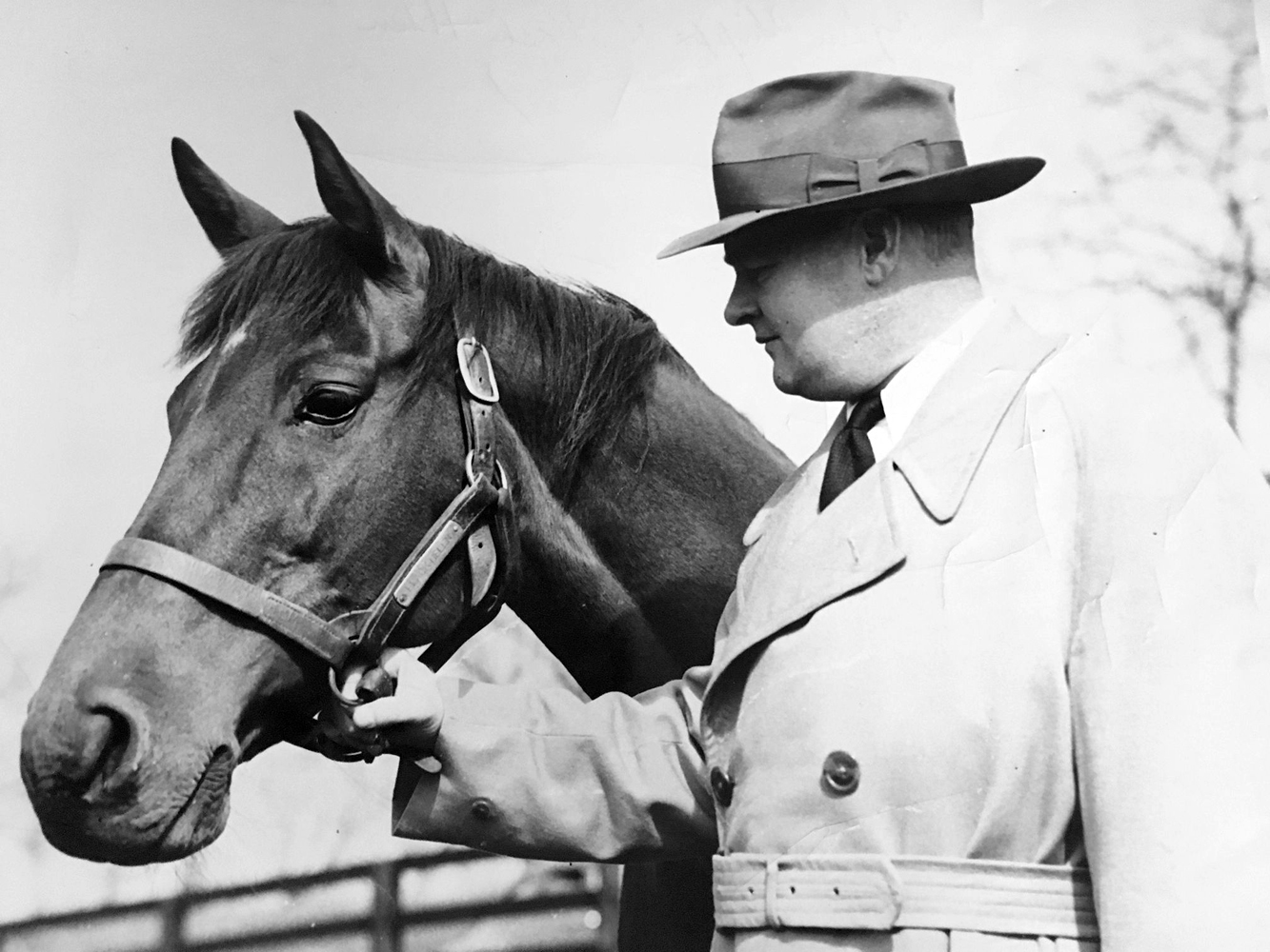Ogden Phipps with Black Helen (Keeneland Library Thoroughbred Times Collection)