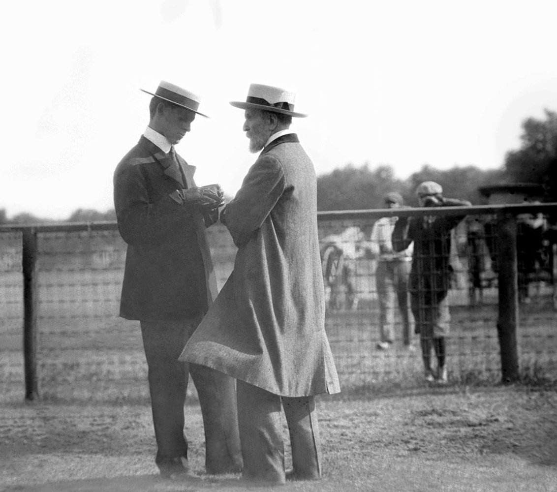 Harry Payne Whitney and James Robert Keene (Keeneland Library Cook Collection)