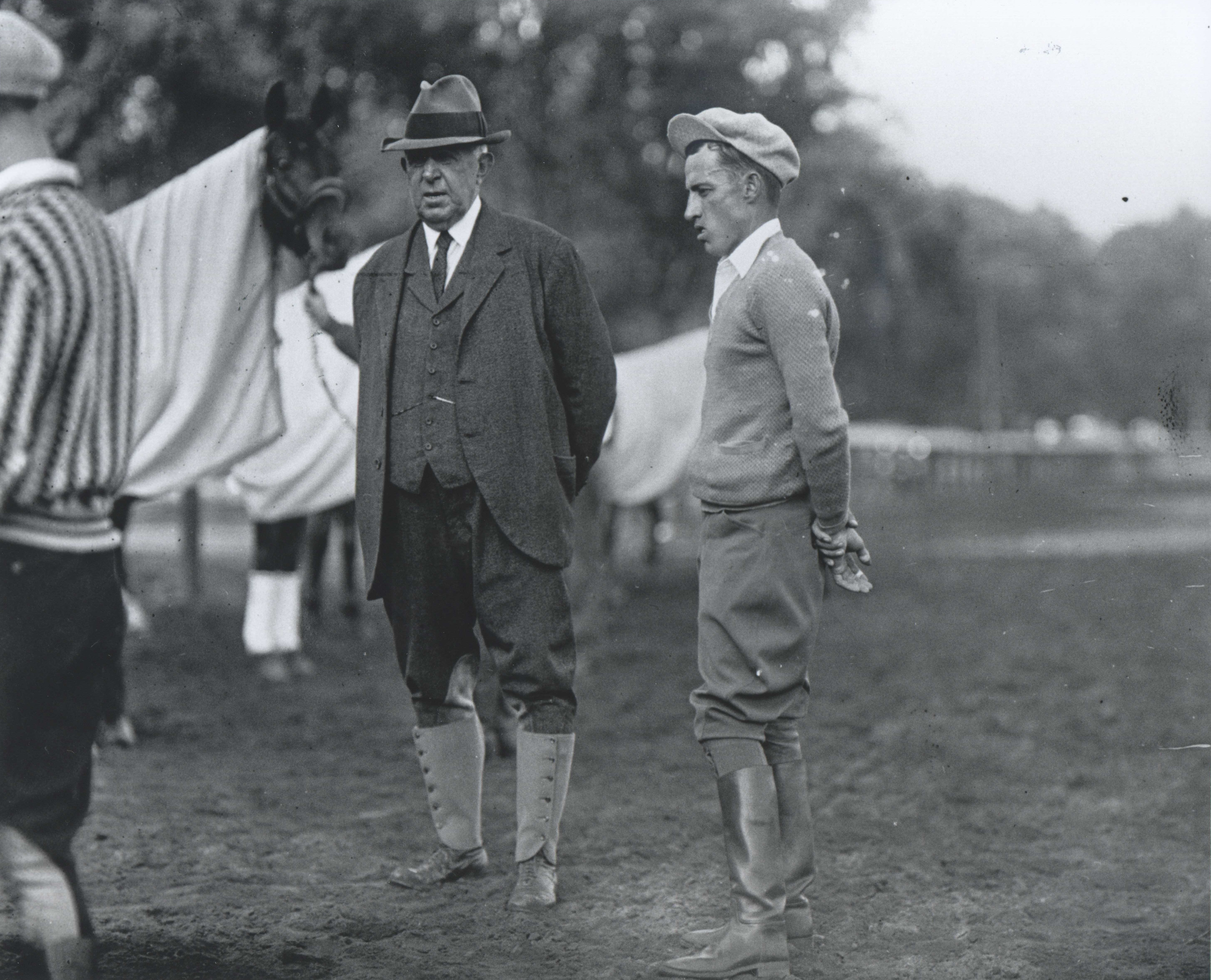 Trainer Andrew J. Joyner and jockey J. Linus "Pony" McAtee (Keeneland Library Cook Collection/Museum Collection)