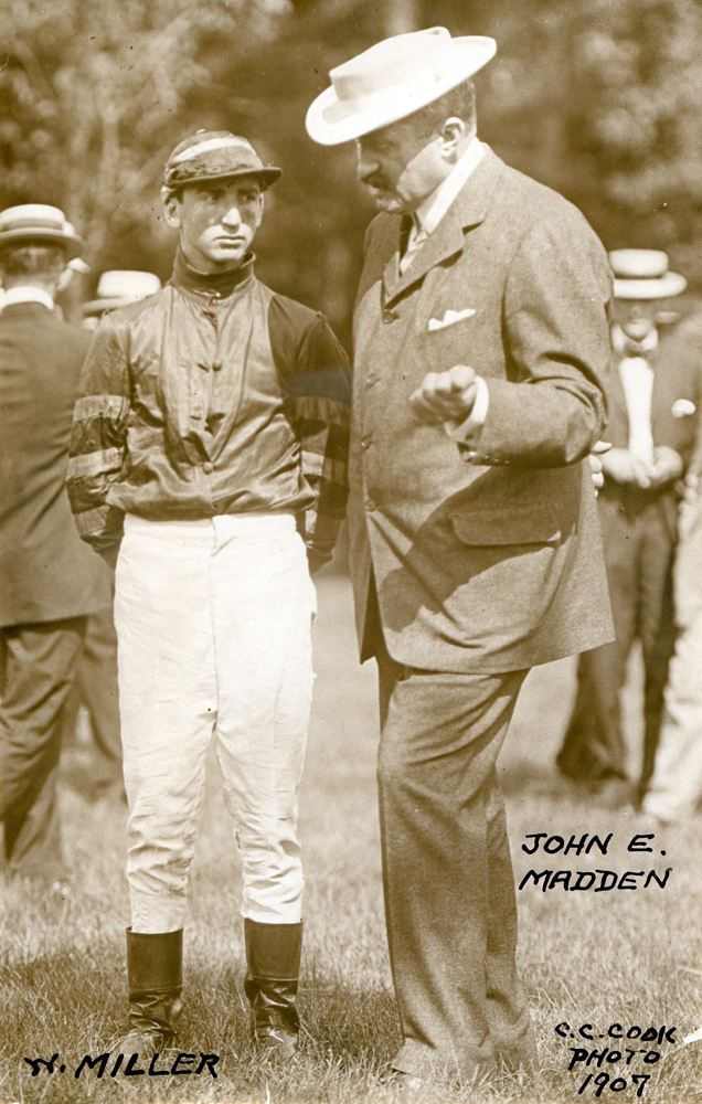 Jockey Walter Miller and trainer John E. Madden in 1907 (C. C. Cook/Museum Collection)